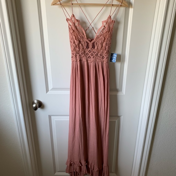 RESTOCK! Free People Adella Maxi Dress Rose pink - Picture 6 of 9
